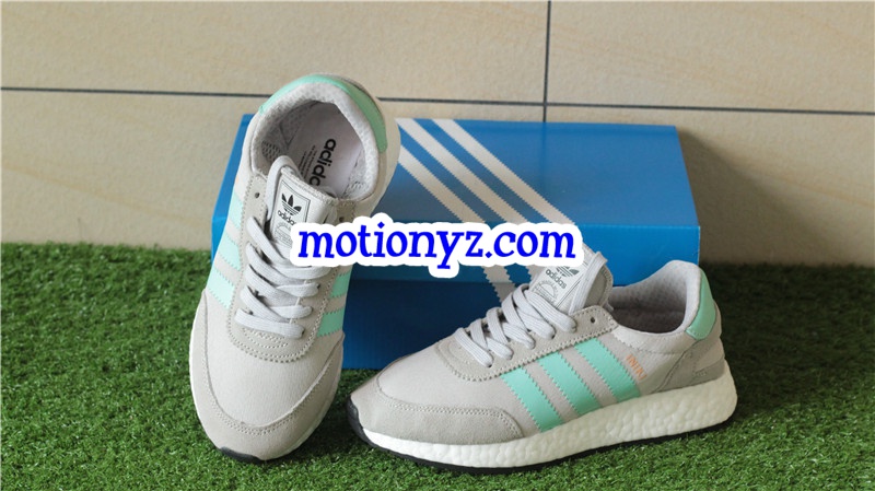 Real Boost Adidas Iniki Runner Green Grey BB2747